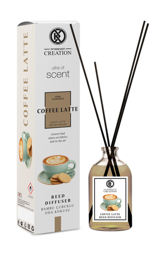 KREASYON - Kreasyon Reed Diffuser Bambu Çubuklu Oda Kokusu 115 ml Coffee Latte