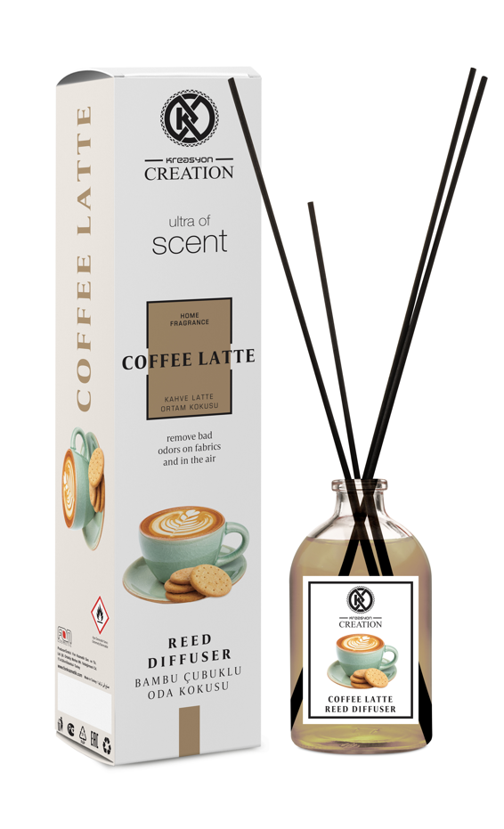 Kreasyon Reed Diffuser Bambu Çubuklu Oda Kokusu 115 ml Coffee Latte
