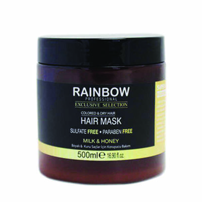 Rainbow Milk & Honey Boyalı ve Kuru Saçlar için Koruyucu Bakım Saç Maskesi 500 ml
